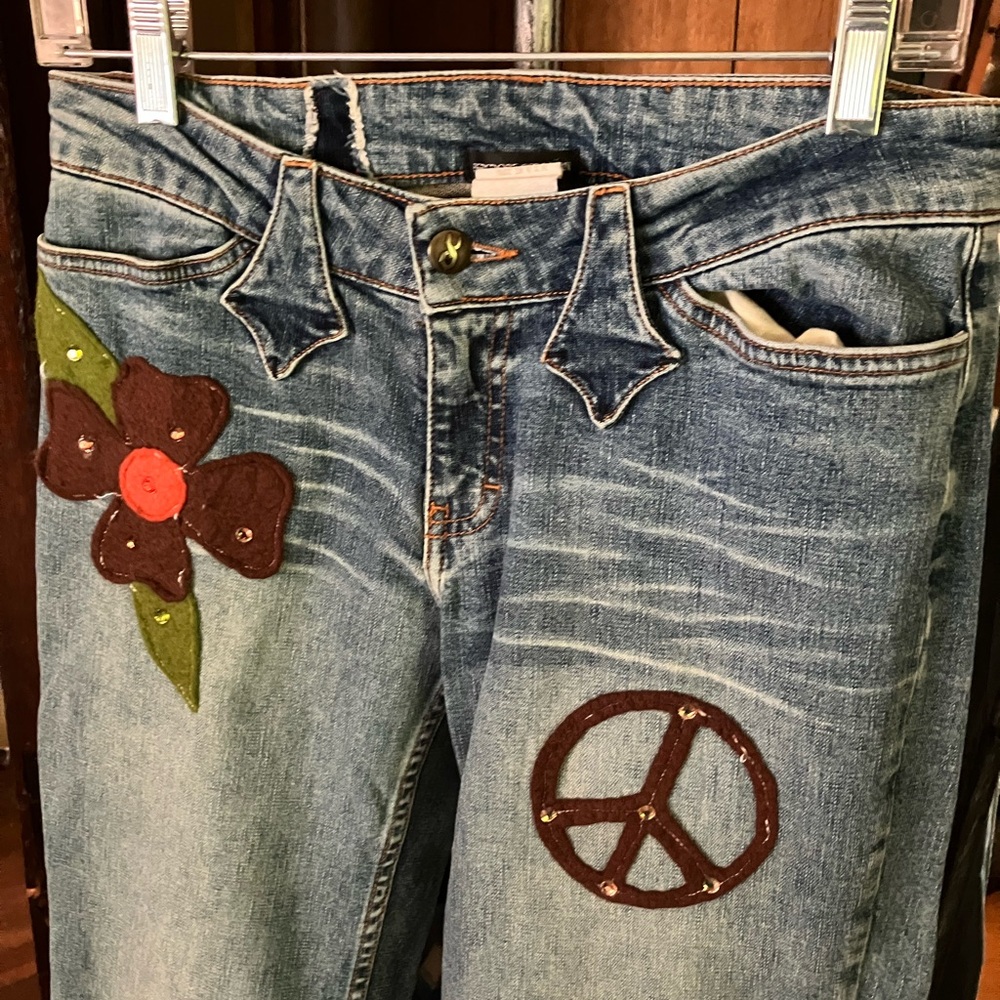 Genuine vintage hip huggers. Hippie, Boho, bellbottoms. Low rise.